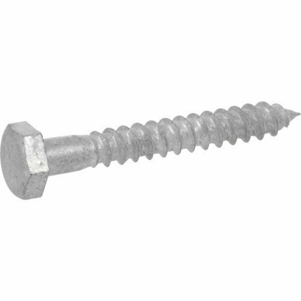 Hillman Lag Screw, 1/2 in, 3 in, Steel, Galvanized Hex 812092